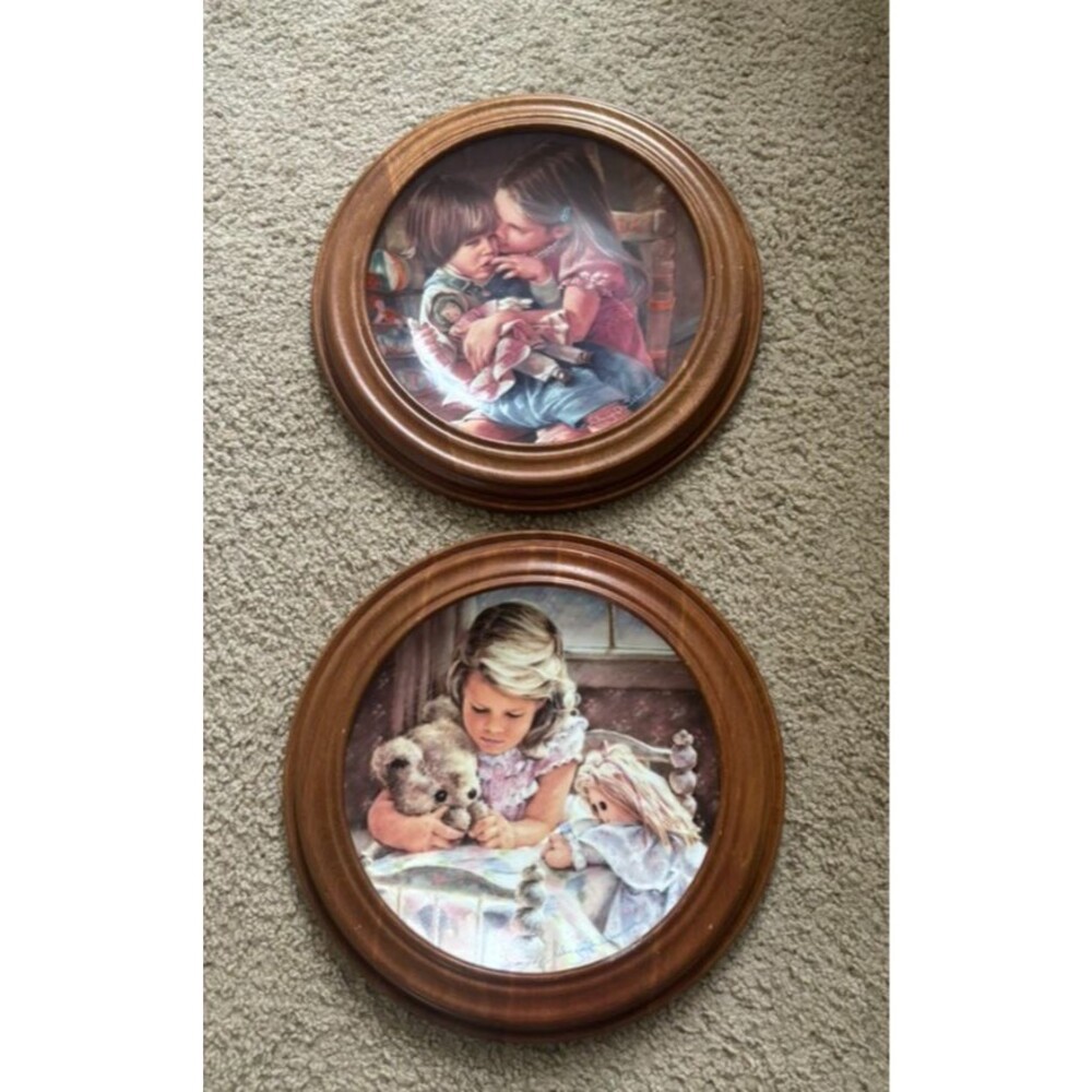 2 HAMILTON COLLECTION-THE LORD'S PRAYER "AS WE FORGIVE" "OUR FATHER" PLATES